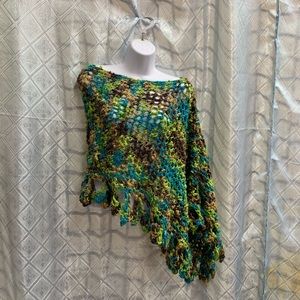 poncho handmade crocheted